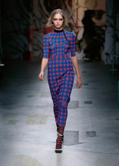 Prada Fairy Collection Runway Checked Stretch-Jersey Madi Dress, SS2008