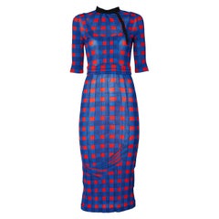 Prada Fairy Collection Runway Checked Stretch-Jersey Madi Dress, SS2008