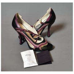 Prada Fairy Garden Jane stiletto peep toe heels, shoes