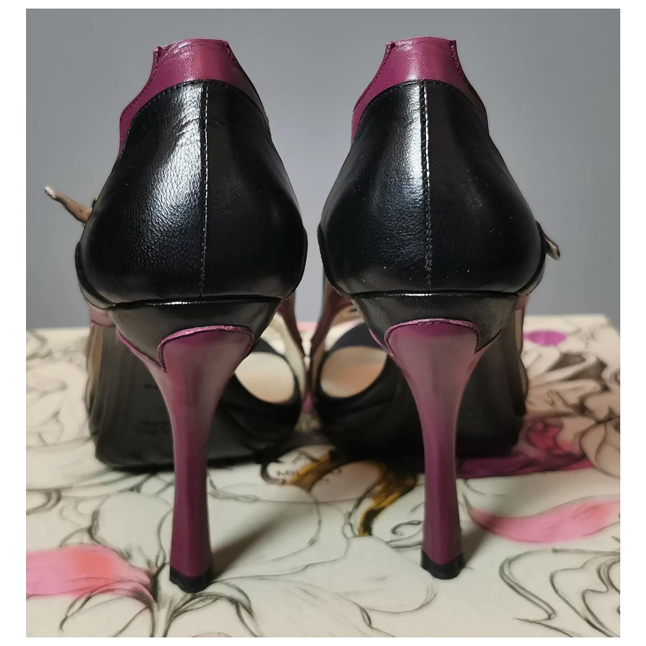 Women's Prada Fairy Garden Jane stiletto peep toe heels, shoes 