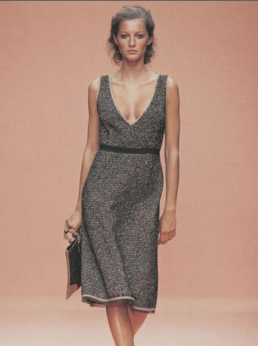 Prada Fall 2000 Runway Tweed Dress by Miuccia Prada For Sale 12