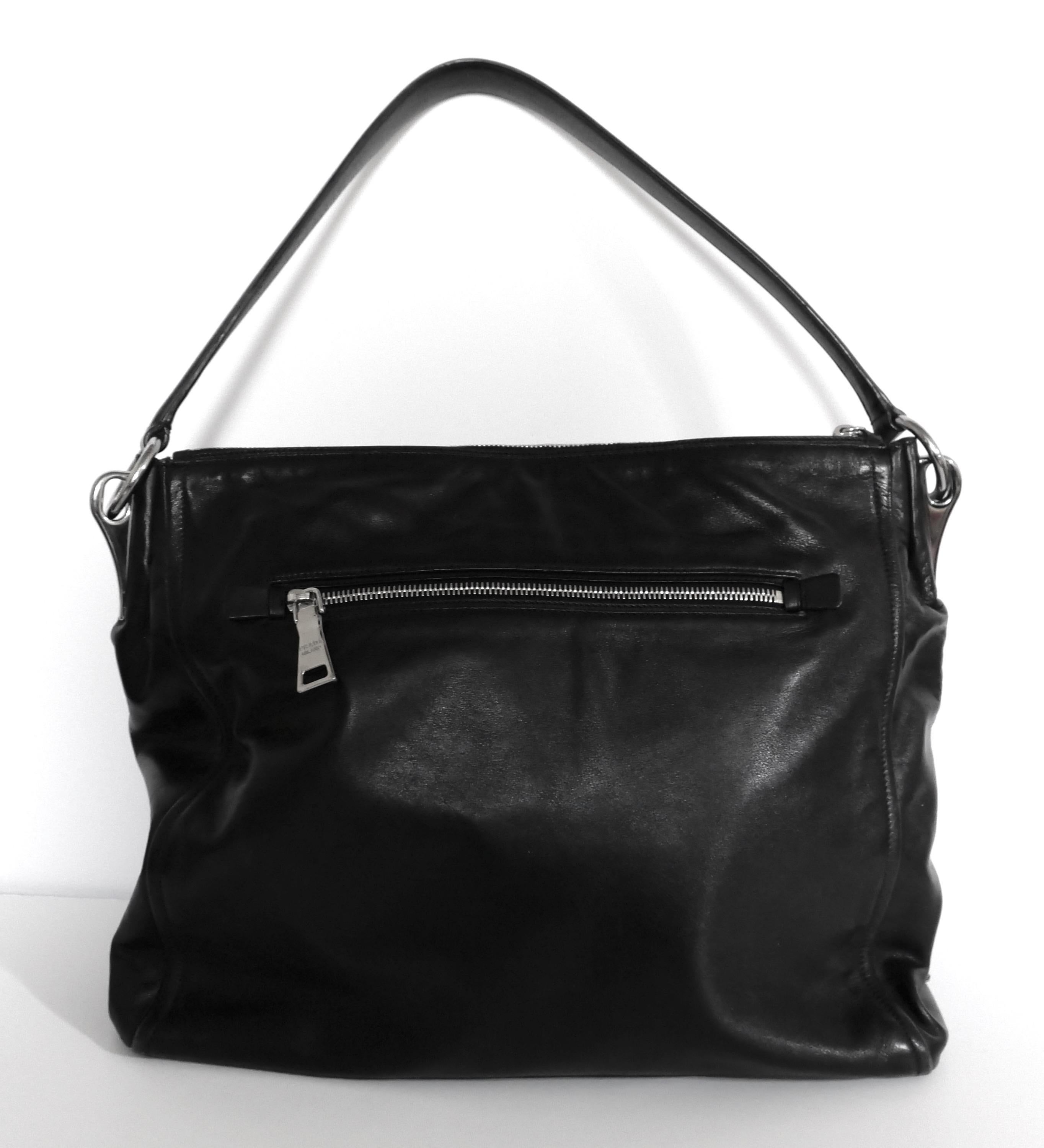Prada Otoño 2003 Bolso tote de piel con cremallera y herrajes especiales en Excelente Estado en London, GB