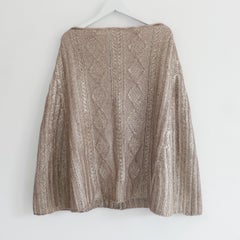 Prada Fall 2004 Gold Foil Cable Knit Cape