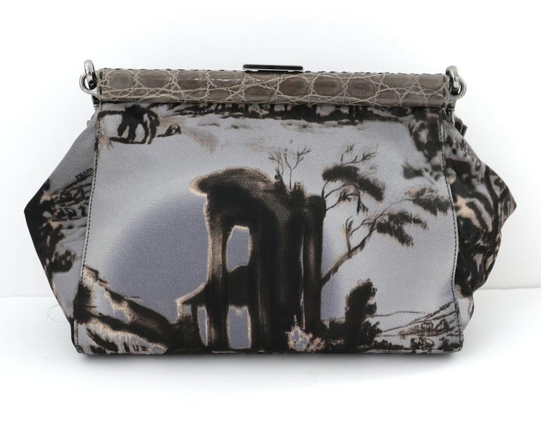Prada Fall 2004 Templi Bag Nylon and Leather For Sale at 1stDibs