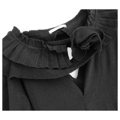 Prada Fall 2006 Silk & Wool Frilled Short Sleeve Knit Top