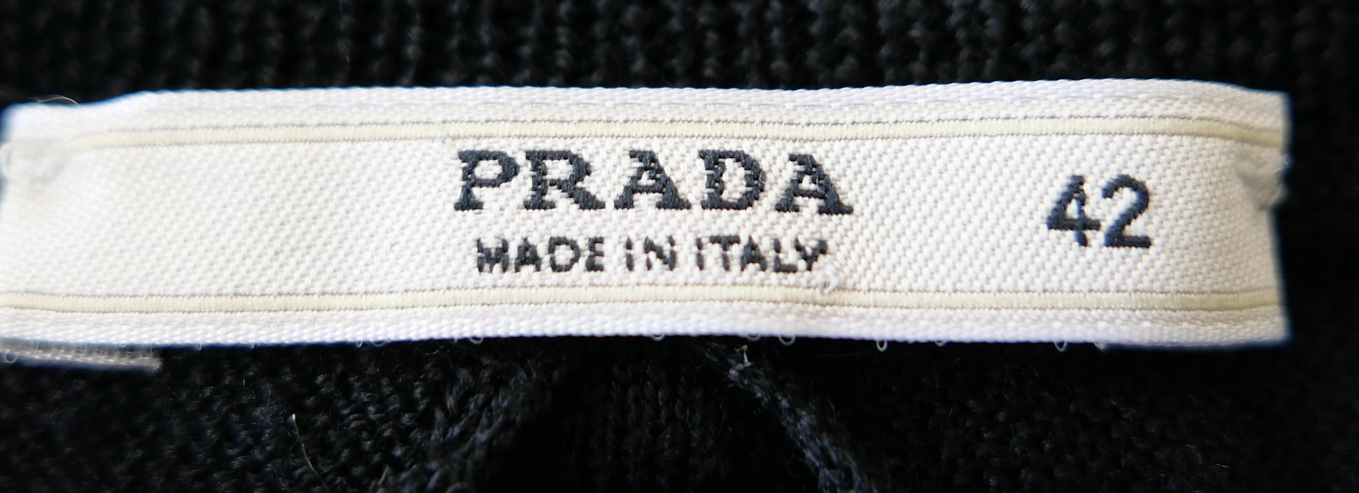 Prada - Automne 2006 - Top en soie et laine à manches courtes volantées Pour femmes en vente