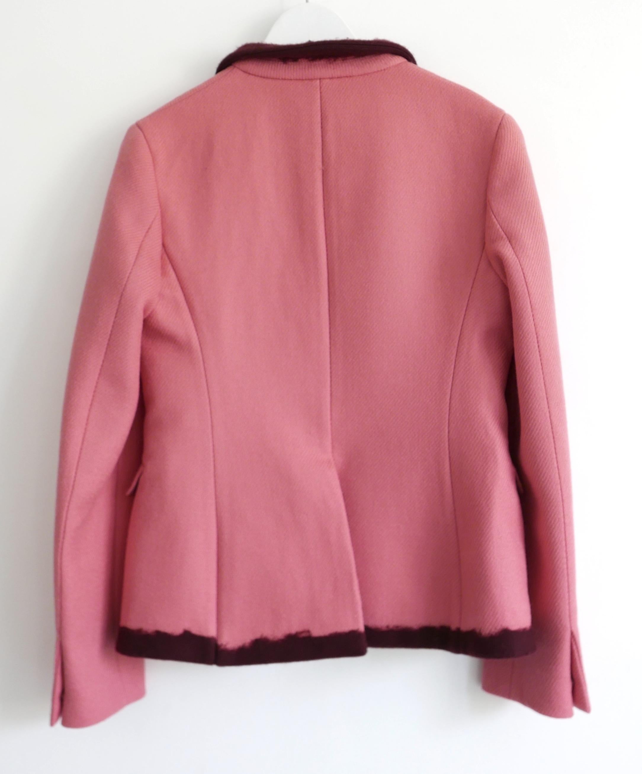 Prada Fall 2007 Pink Wool Ombre Felt Jacket For Sale 1