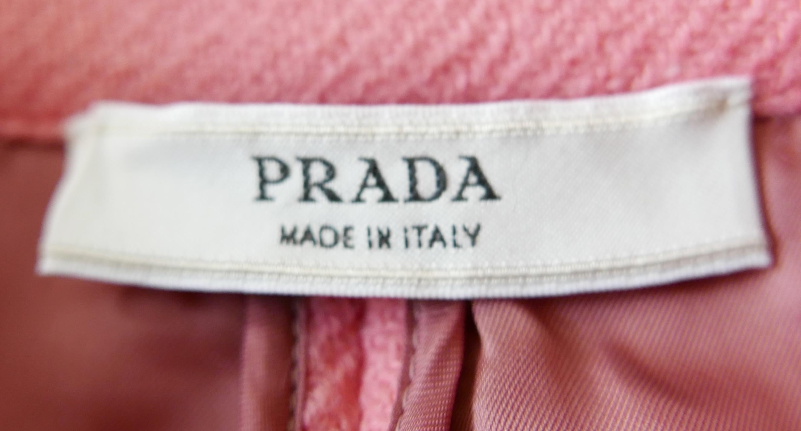 Prada - Automne 2007 - Veste en feutre ombré de laine rose en vente 3