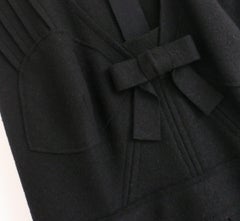 Prada Fall 2008 Black Wool Felt Corset Bust Dress