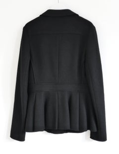 Prada Herbst 2008 Schwarze Wollfilz-Korsett-Busenjacke