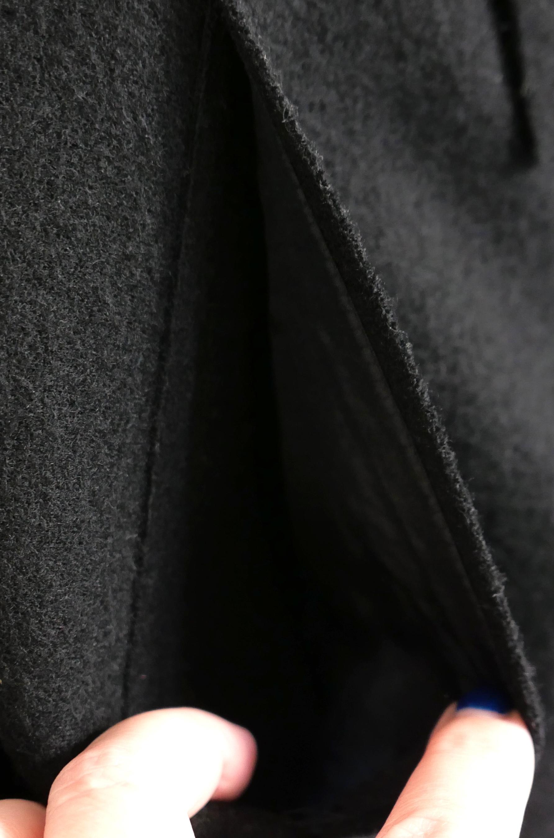 Prada - Automne 2008 - Veste à buste corseté en feutre de laine noir en vente 1