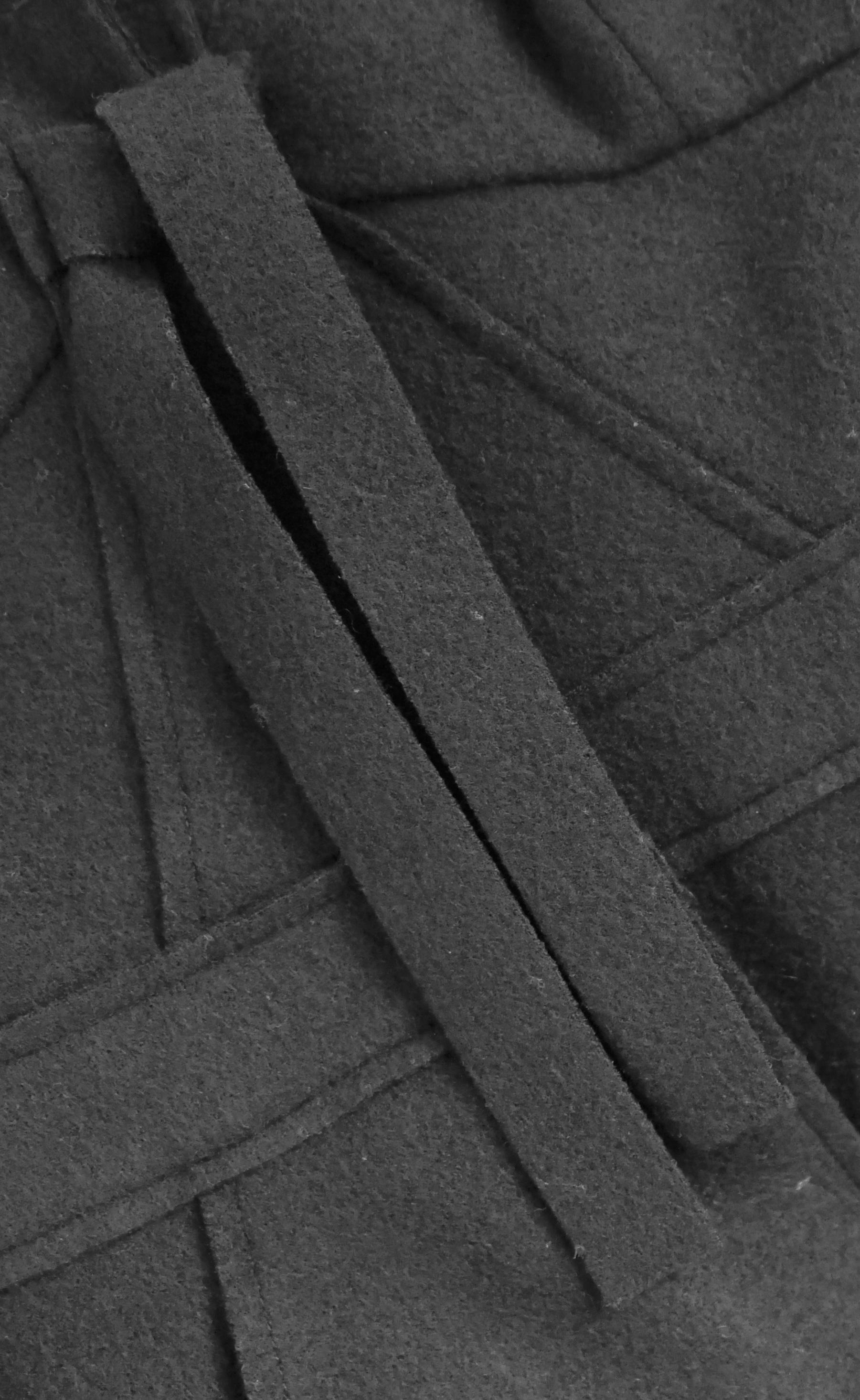 Prada - Automne 2008 - Veste à buste corseté en feutre de laine noir en vente 2