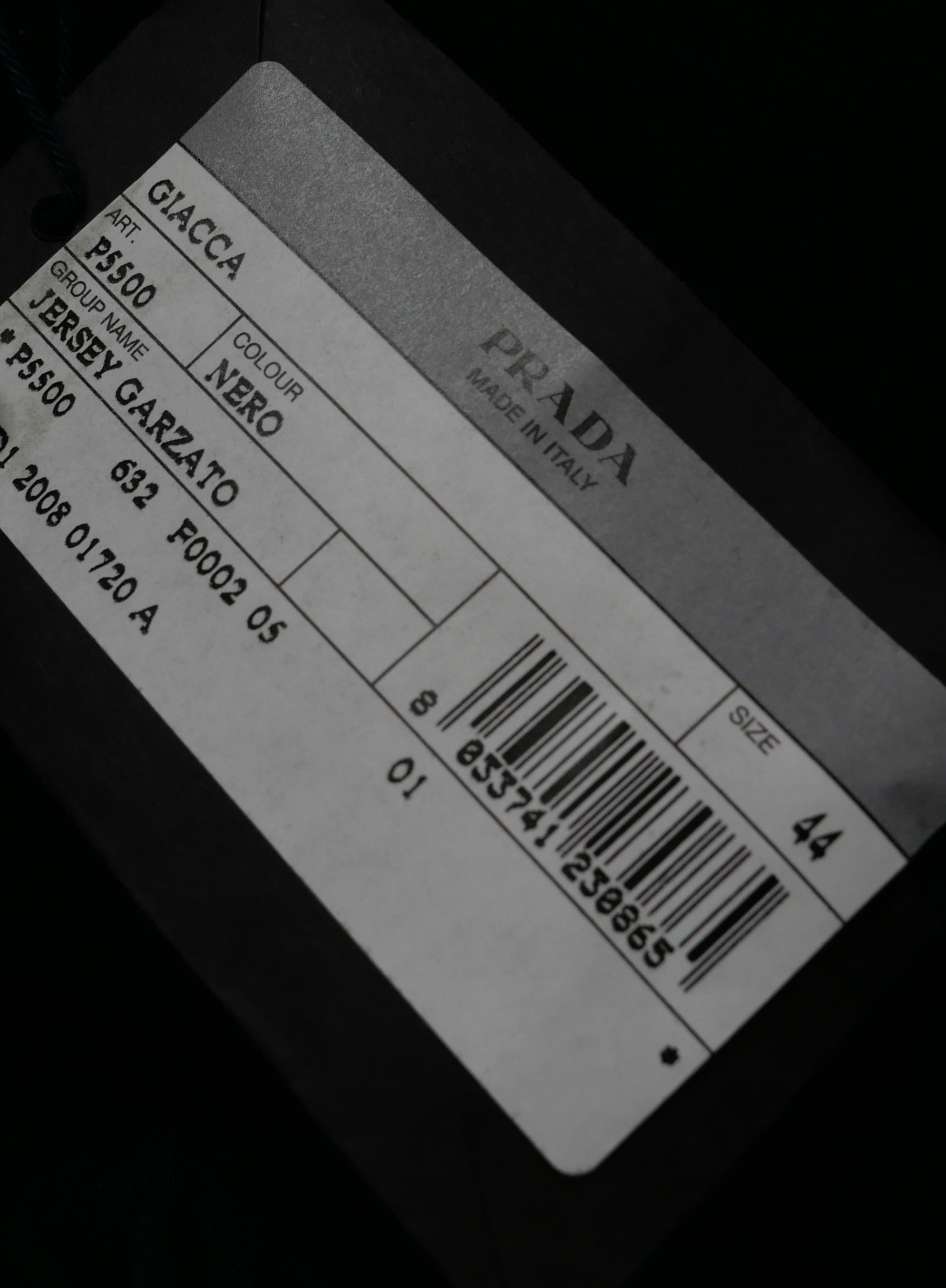 Prada - Automne 2008 - Veste à buste corseté en feutre de laine noir en vente 4