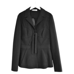 Prada Fall 2008 Black Wool Felt Corset Bust Jacket