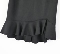 Prada Fall 2008 Black Wool Felt Frill Hem Skirt