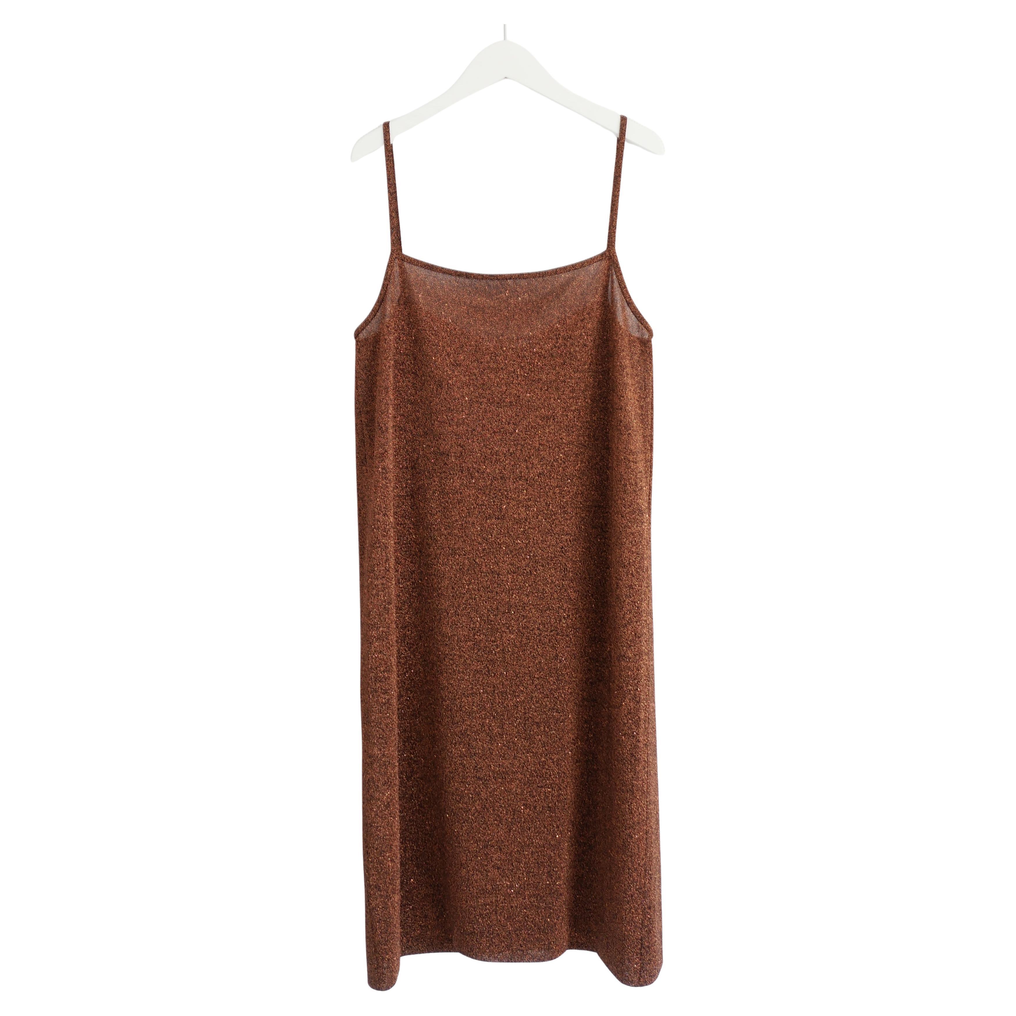 Prada Fall 2011 Lurex Slip Dress en vente