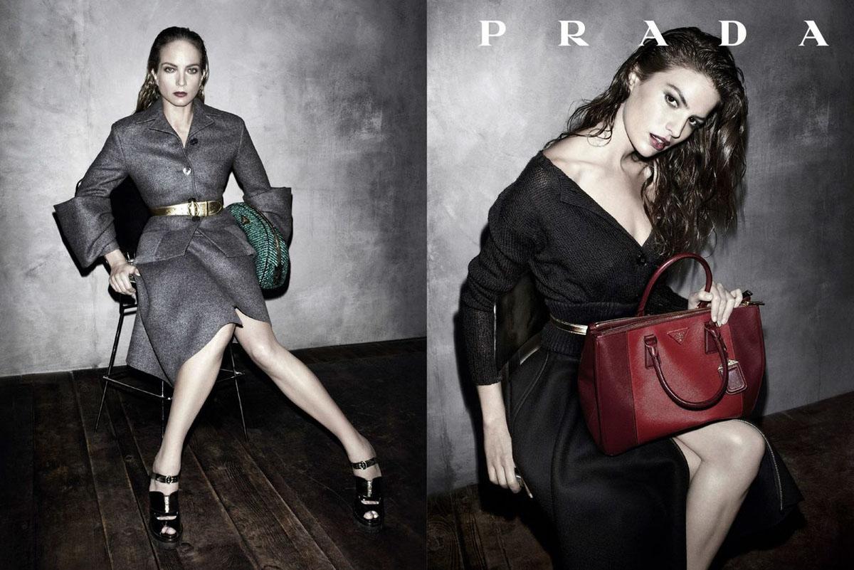 Prada Otoño 2013 Pasarela Sandalias de tacón de piel negra con tacos gruesos 37.5 en Bueno estado para la venta en Toronto, Ontario