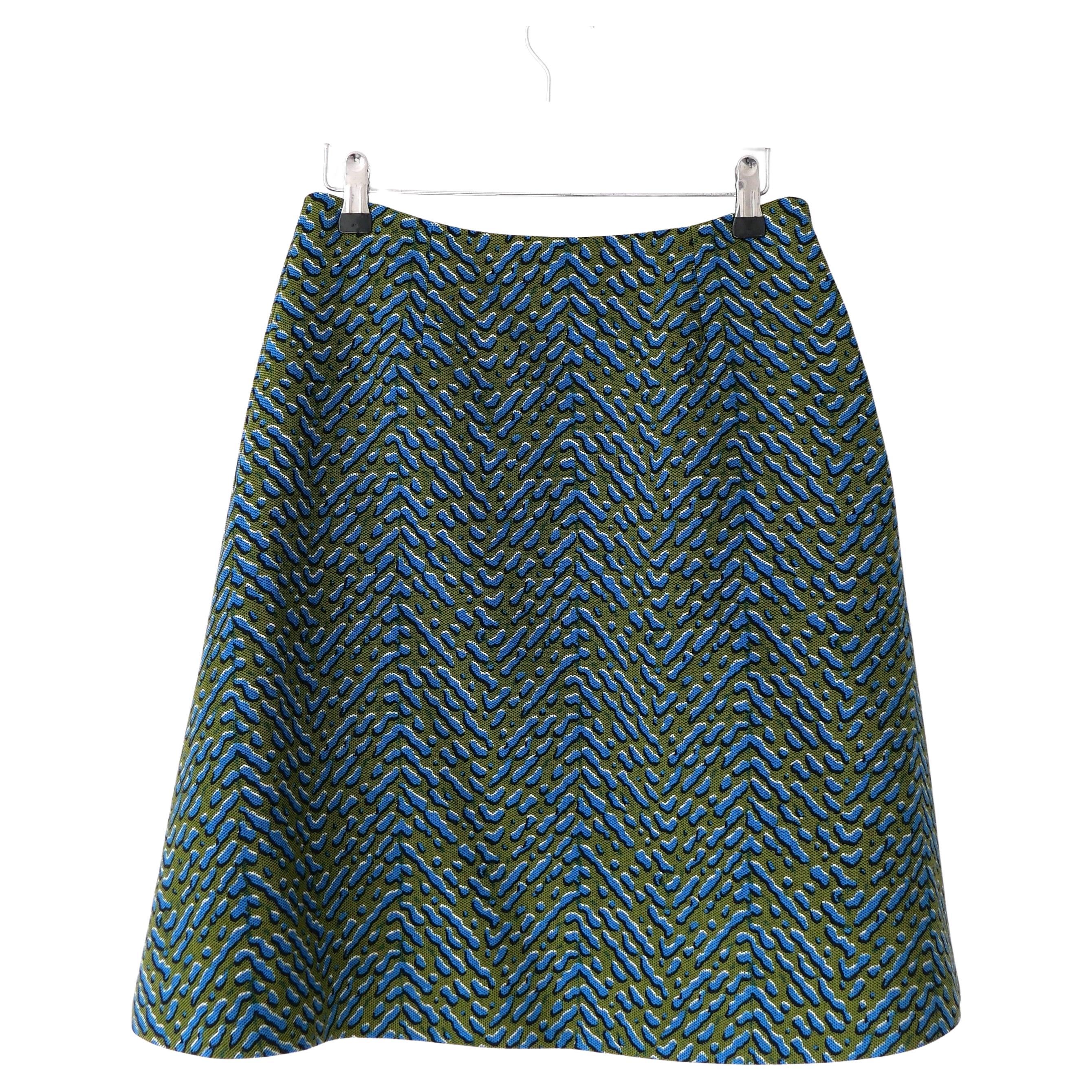 Prada Fall 2015 Droplet Print Flared Skirt