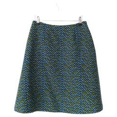 Prada Fall 2015 Droplet Print Flared Skirt