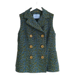 Prada Fall 2015 Droplet Print Sleeveless Jacket