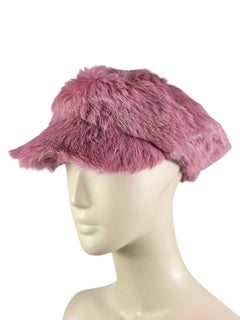 Prada Fall 2017 Pink pony hair cap
