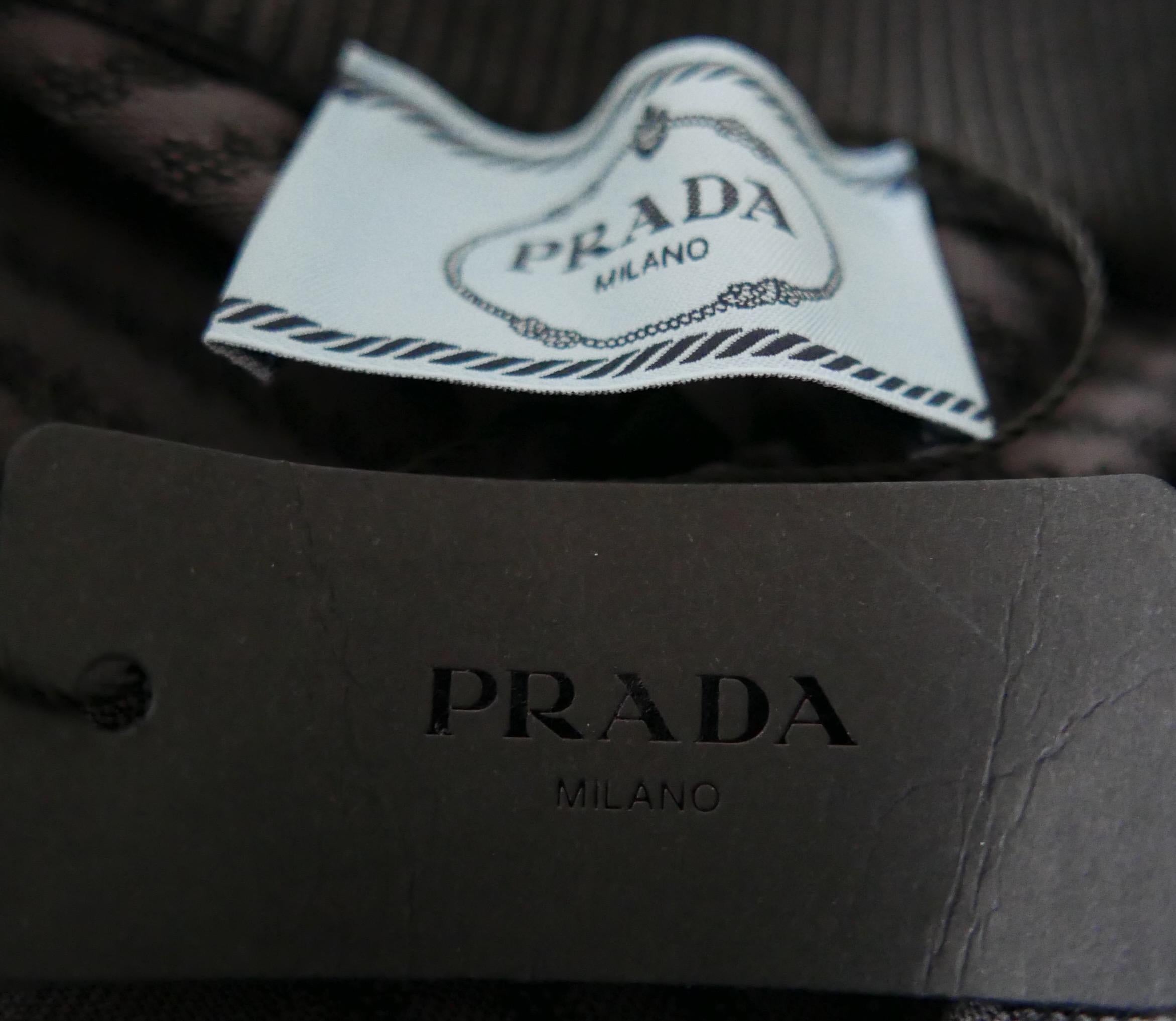 Prada Fall 2018 Logo Circuit Panel Body Con Dress For Sale 2
