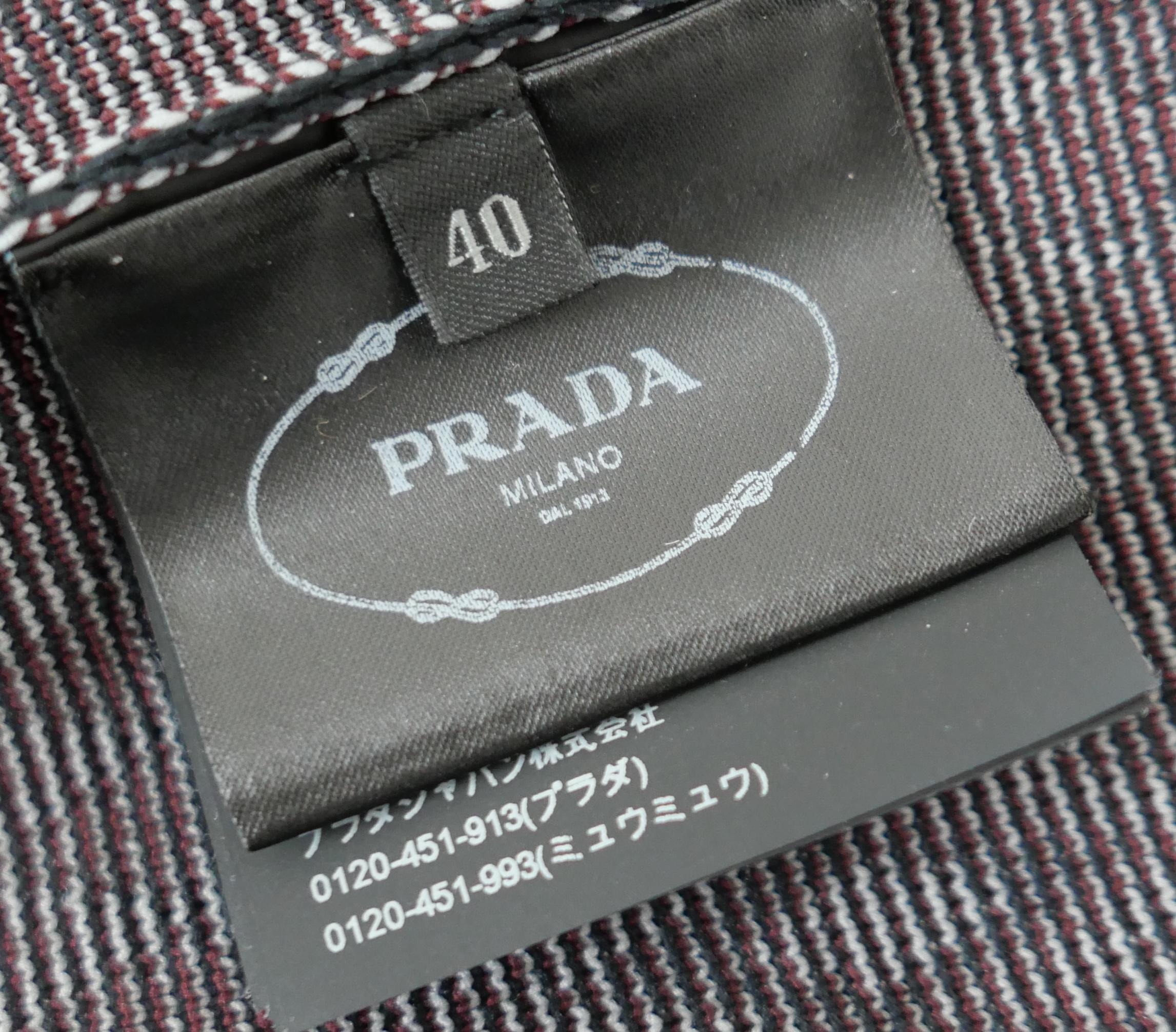 Prada Fall 2018 ZigZag Knit Body Con Sweater Dress For Sale 2
