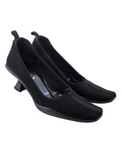 Prada Fall/Winter 1999 Black Techno Kitten Heels