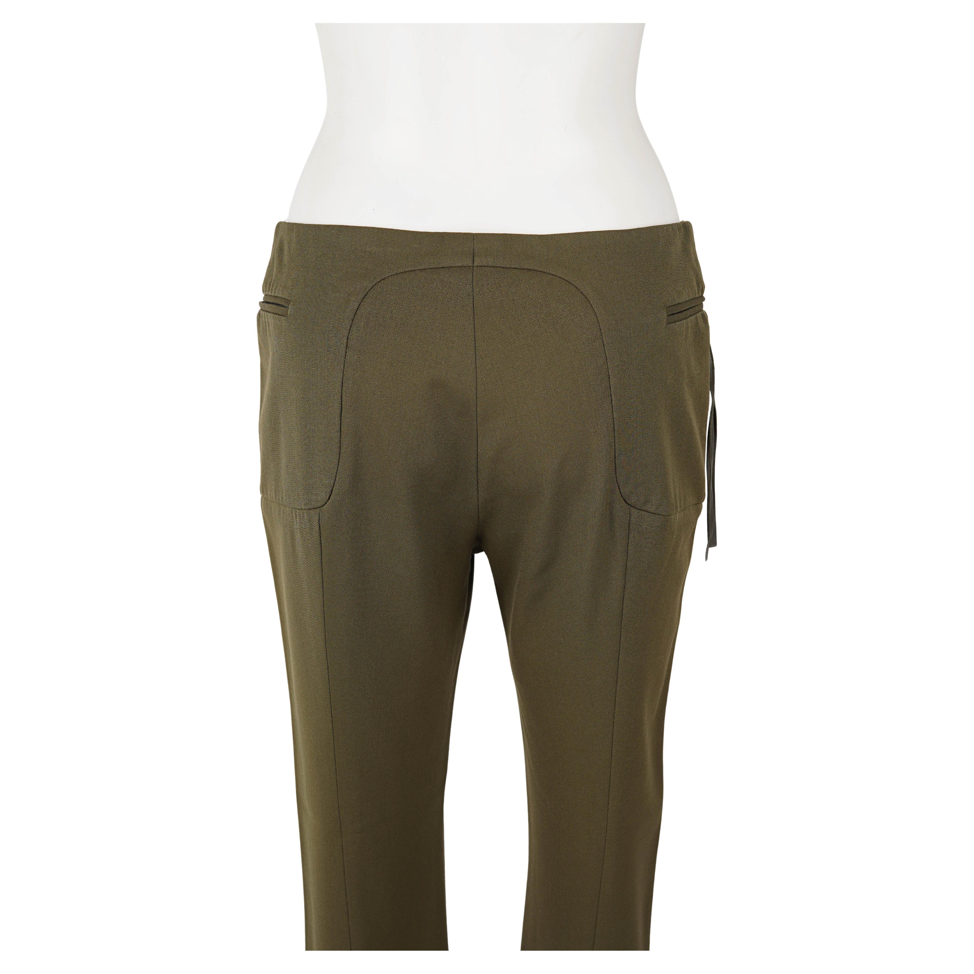 Prada Fall/Winter 1999 Military-Inspired Straight-Leg Trousers For Sale 5