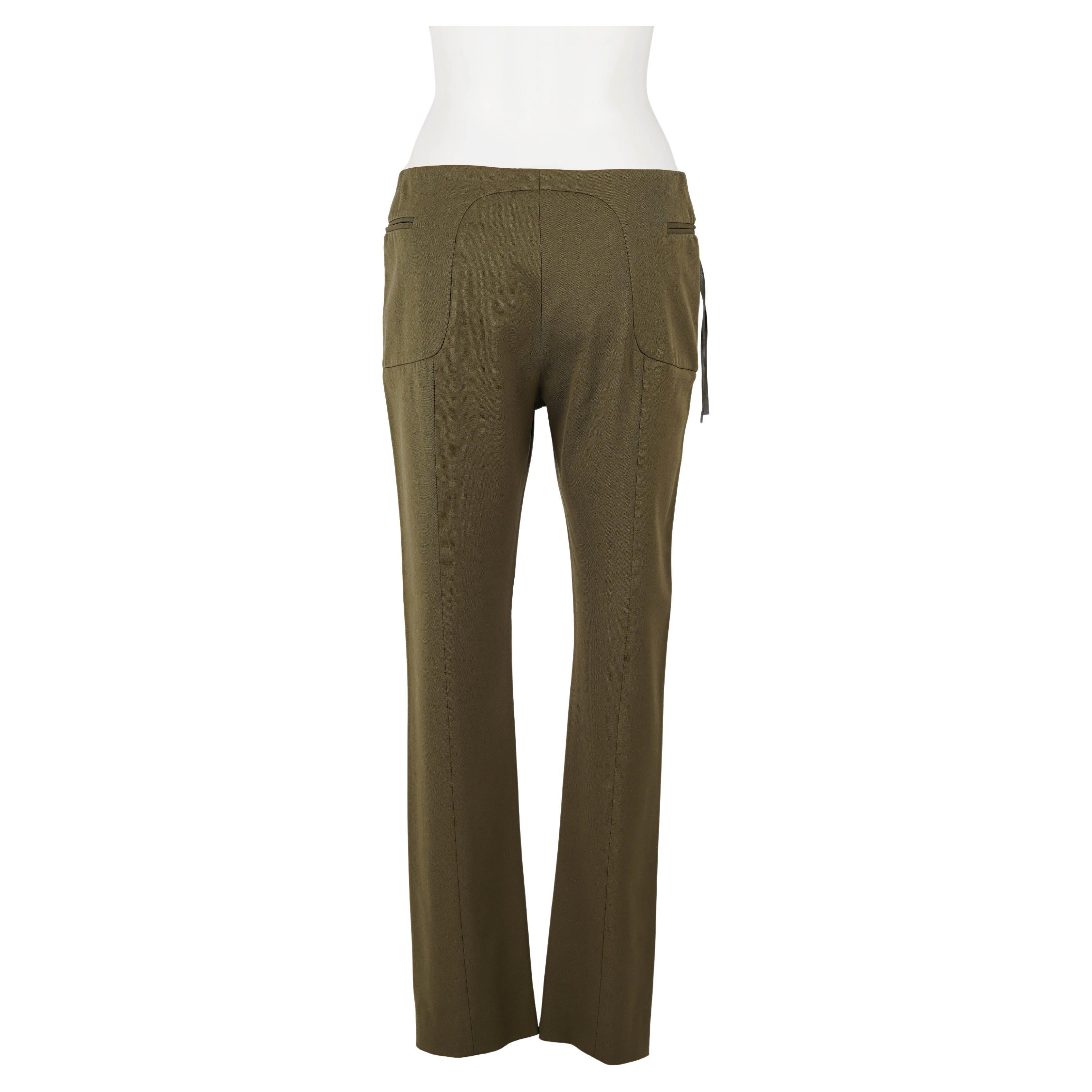 Prada Fall/Winter 1999 Military-Inspired Straight-Leg Trousers For Sale 6