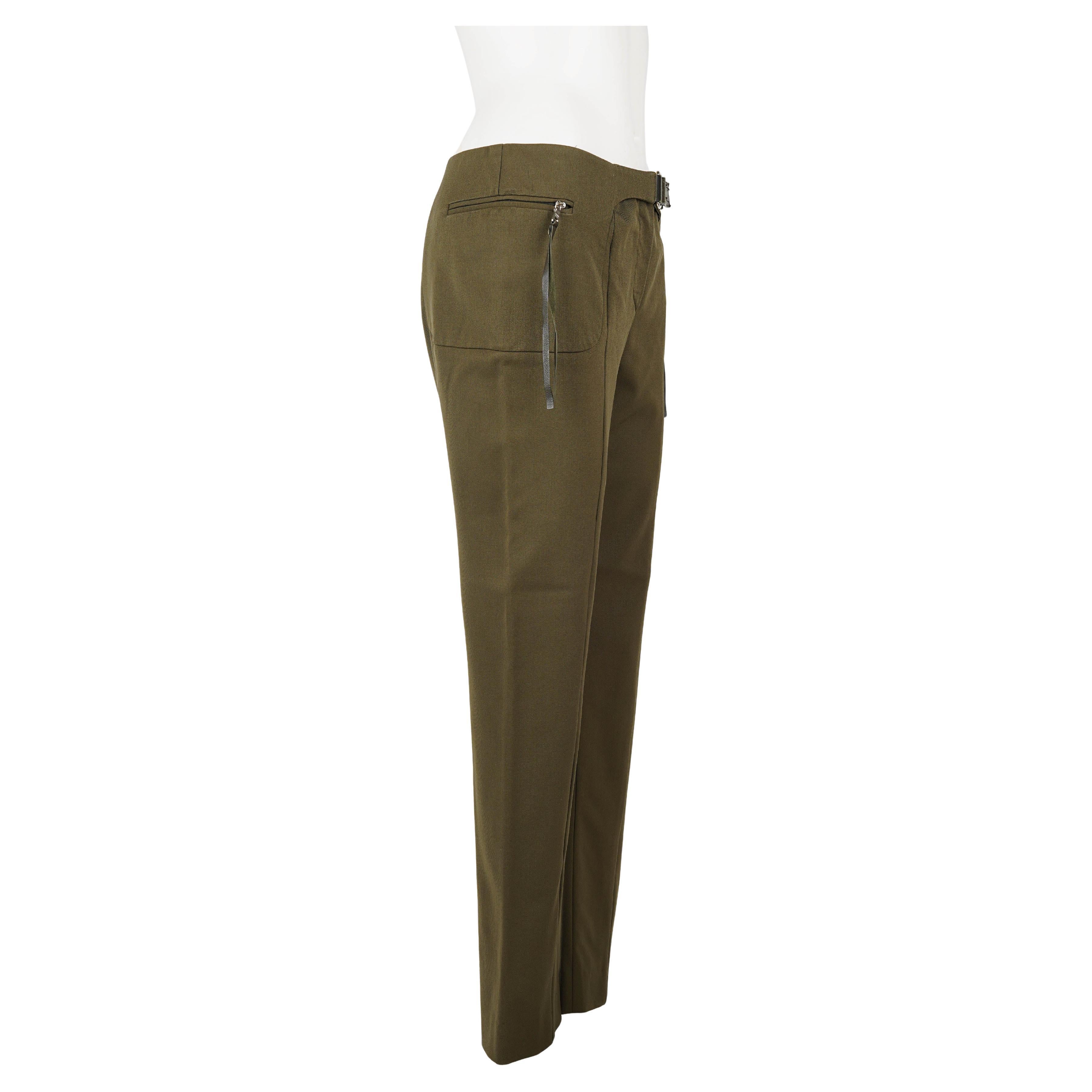 Prada Fall/Winter 1999 Military-Inspired Straight-Leg Trousers In Good Condition For Sale In Berlin, DE