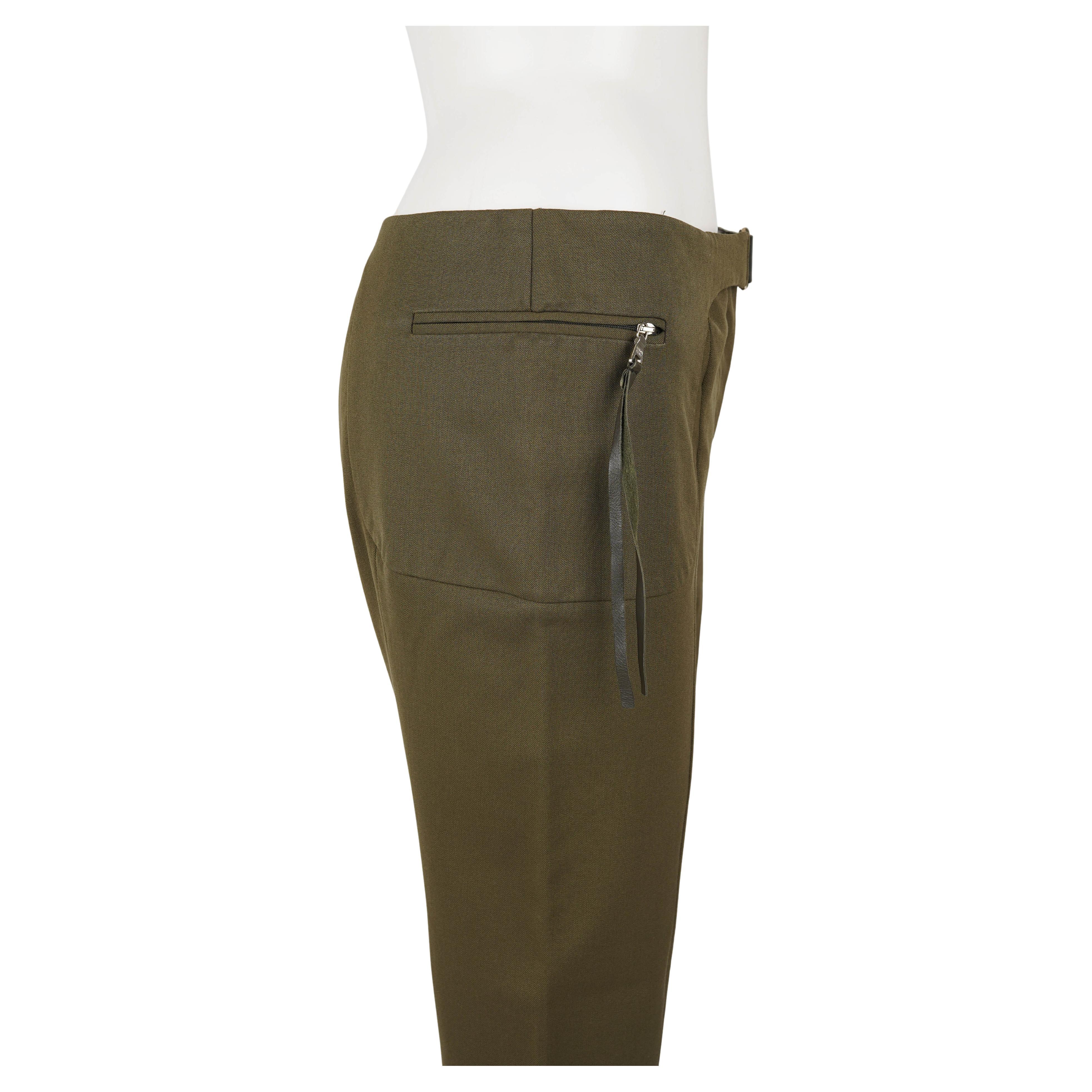 Prada Fall/Winter 1999 Military-Inspired Straight-Leg Trousers For Sale 2