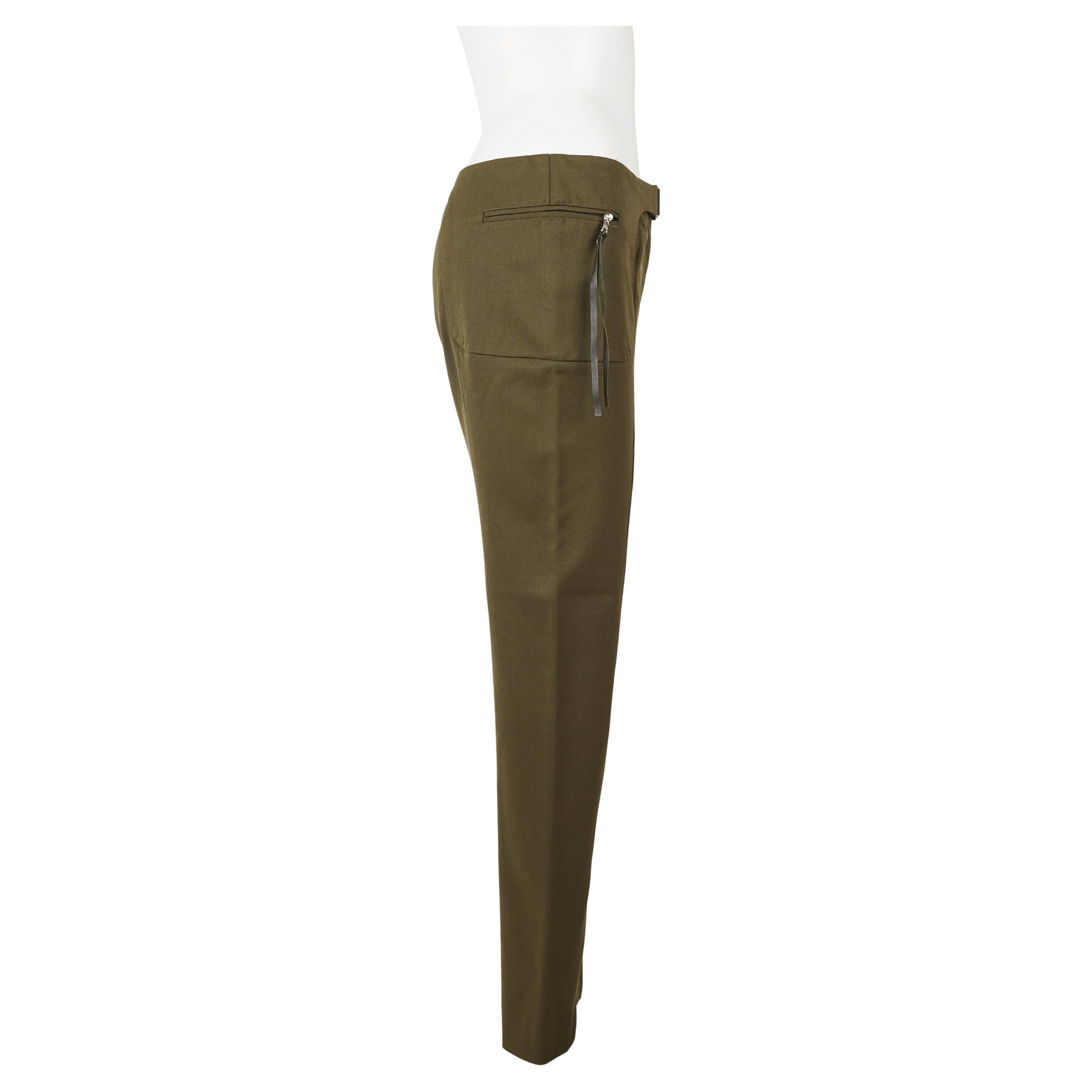 Prada Fall/Winter 1999 Military-Inspired Straight-Leg Trousers For Sale 3