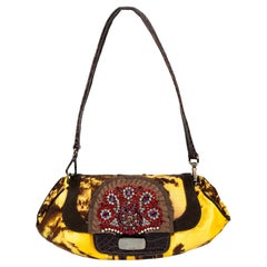 Prada Fall/Winter 2004 Jewel-Embellished Printed Satin Shoulder Crocodile Bag