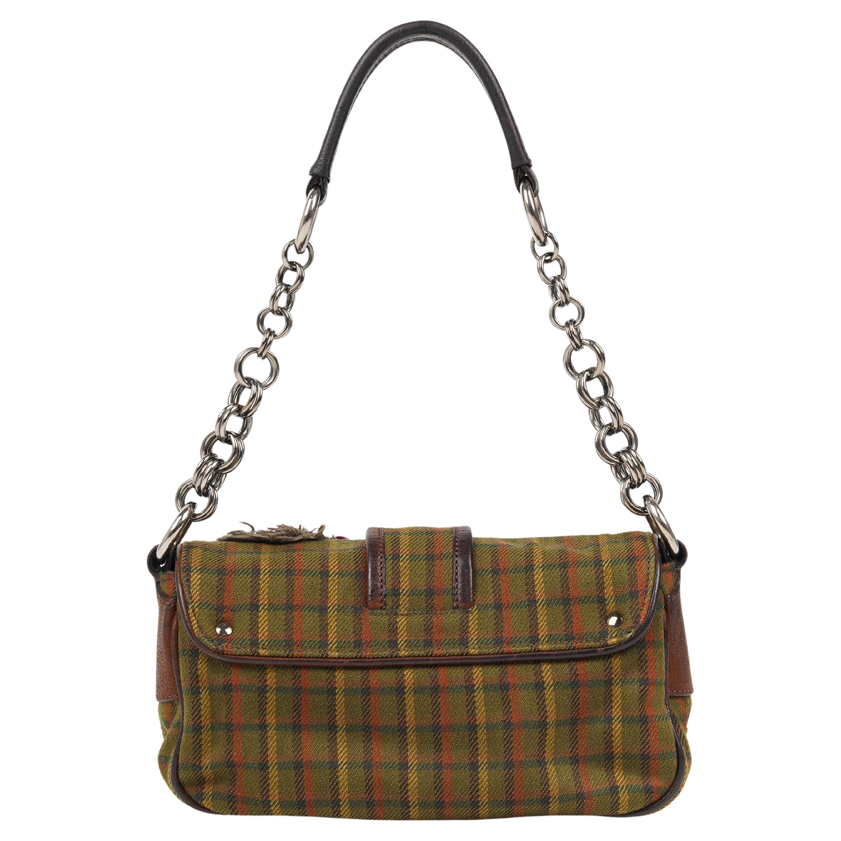 Prada Herbst/Winter 2004 Tartan Mini Umhängetasche Damen im Angebot