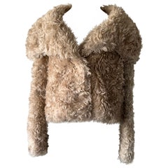 Prada Fall Winter 2011 curly shearling mohair faux fur jacket