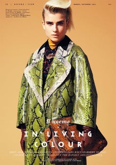 Prada Fall/Winter 2011 Runway Green Python Leather Coat by Miuccia Prada