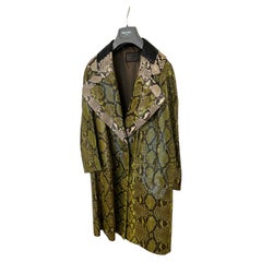 Prada Fall/Winter 2011 Runway Green Python Leather Coat by Miuccia Prada