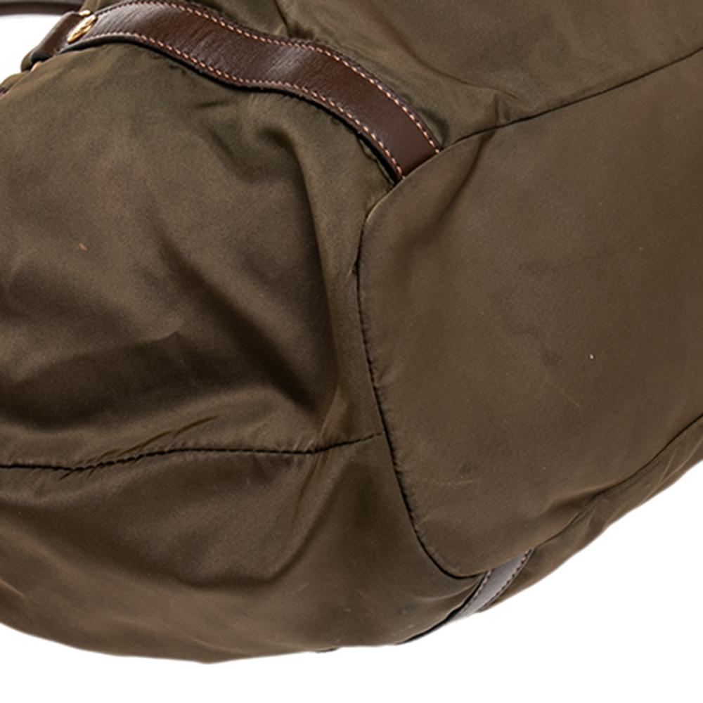 Prada Fatigue Green Nylon Shoulder Bag 2