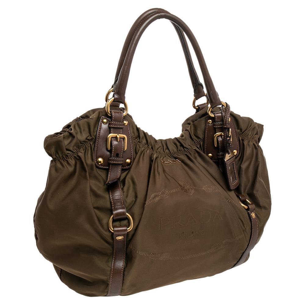 Prada Fatigue Green Nylon Shoulder Bag at 1stDibs nylon green