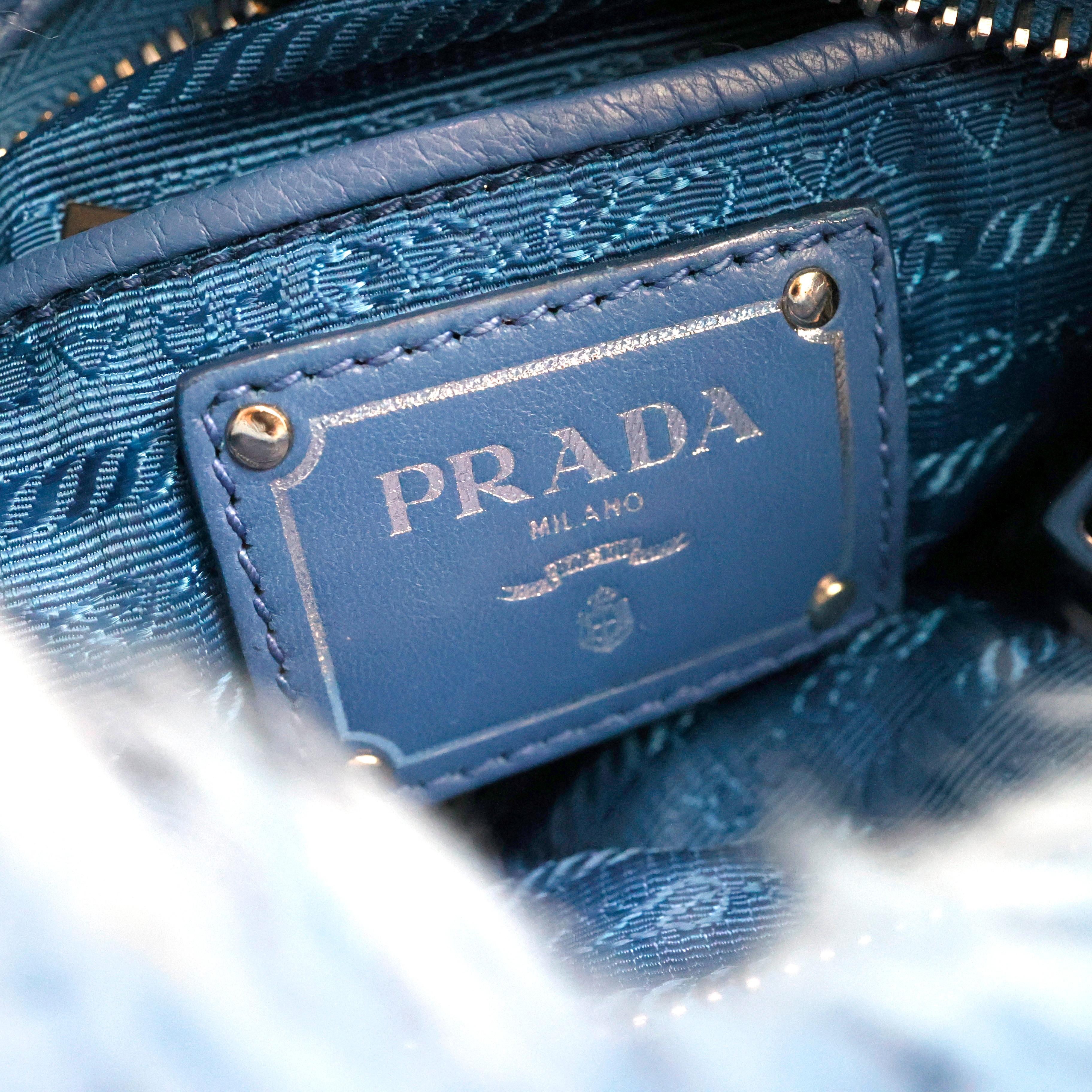 Prada Faux Fur Chain Crossbody Bag For Sale 2