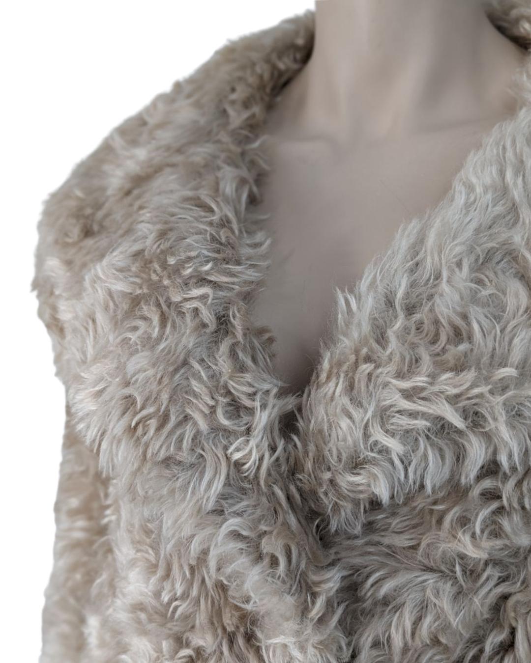 Prada Faux Fur Coat For Sale 7