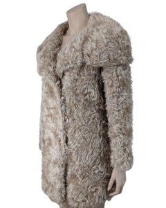 Prada Fall Winter 2007 Faux-Fur Beige Coat