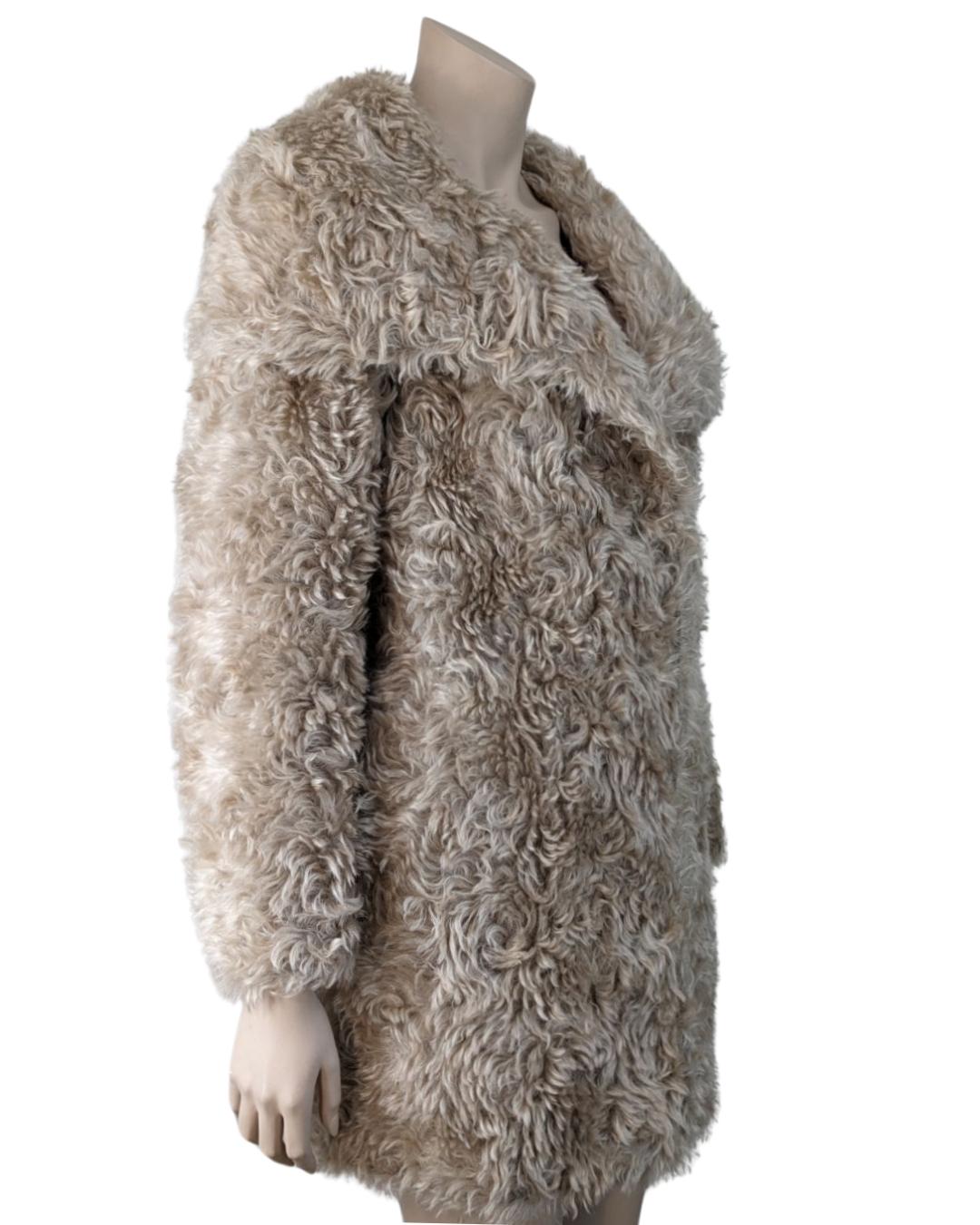 Prada Faux Fur Coat For Sale 4