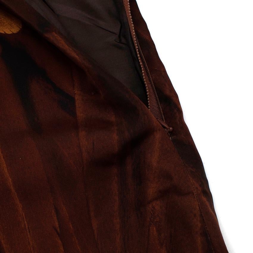 Brown Prada Feather Print Silk Shift Dress For Sale