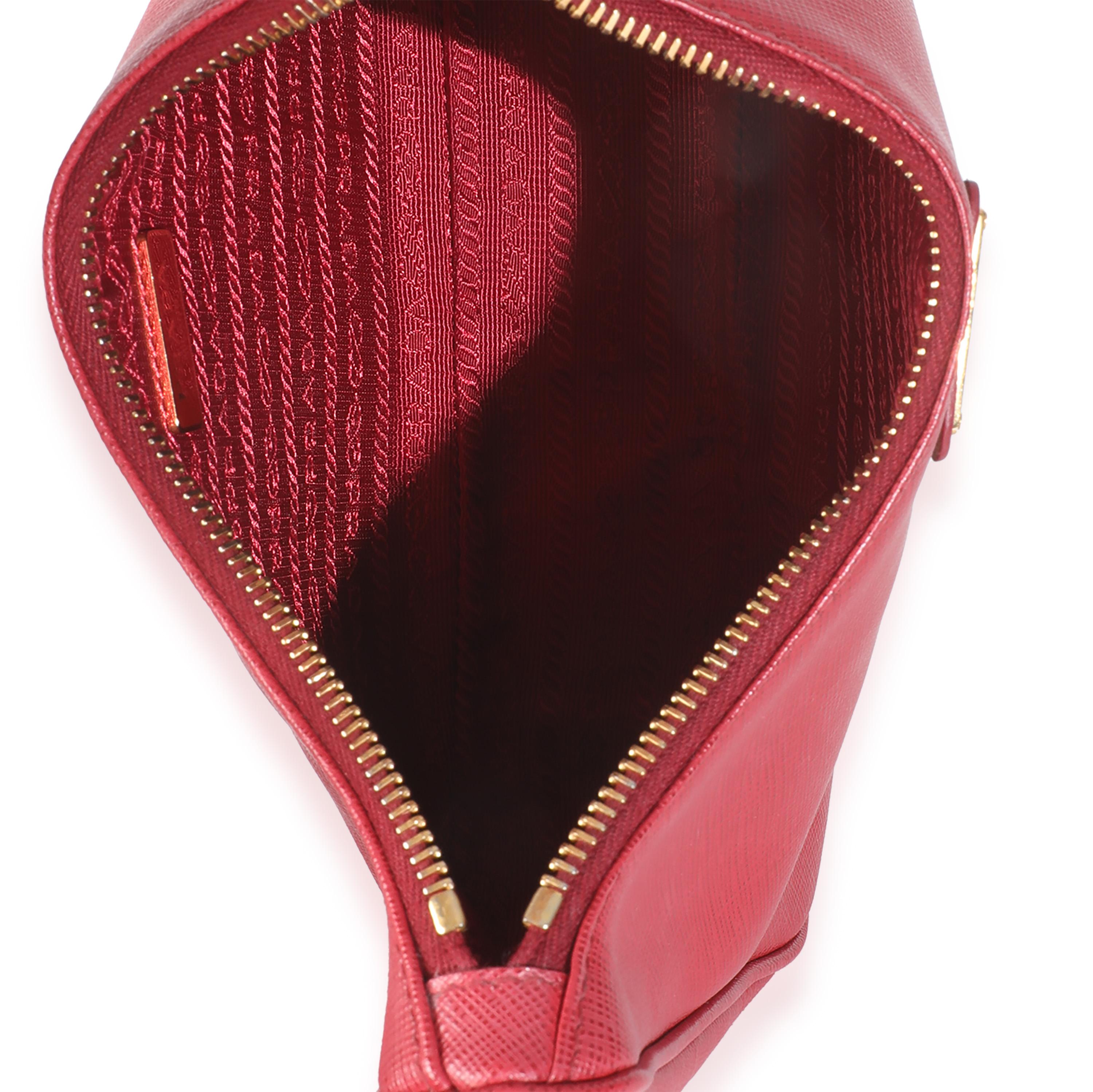 Sac Prada Fiery Red Saffiano réédition 2005 Pour femmes en vente