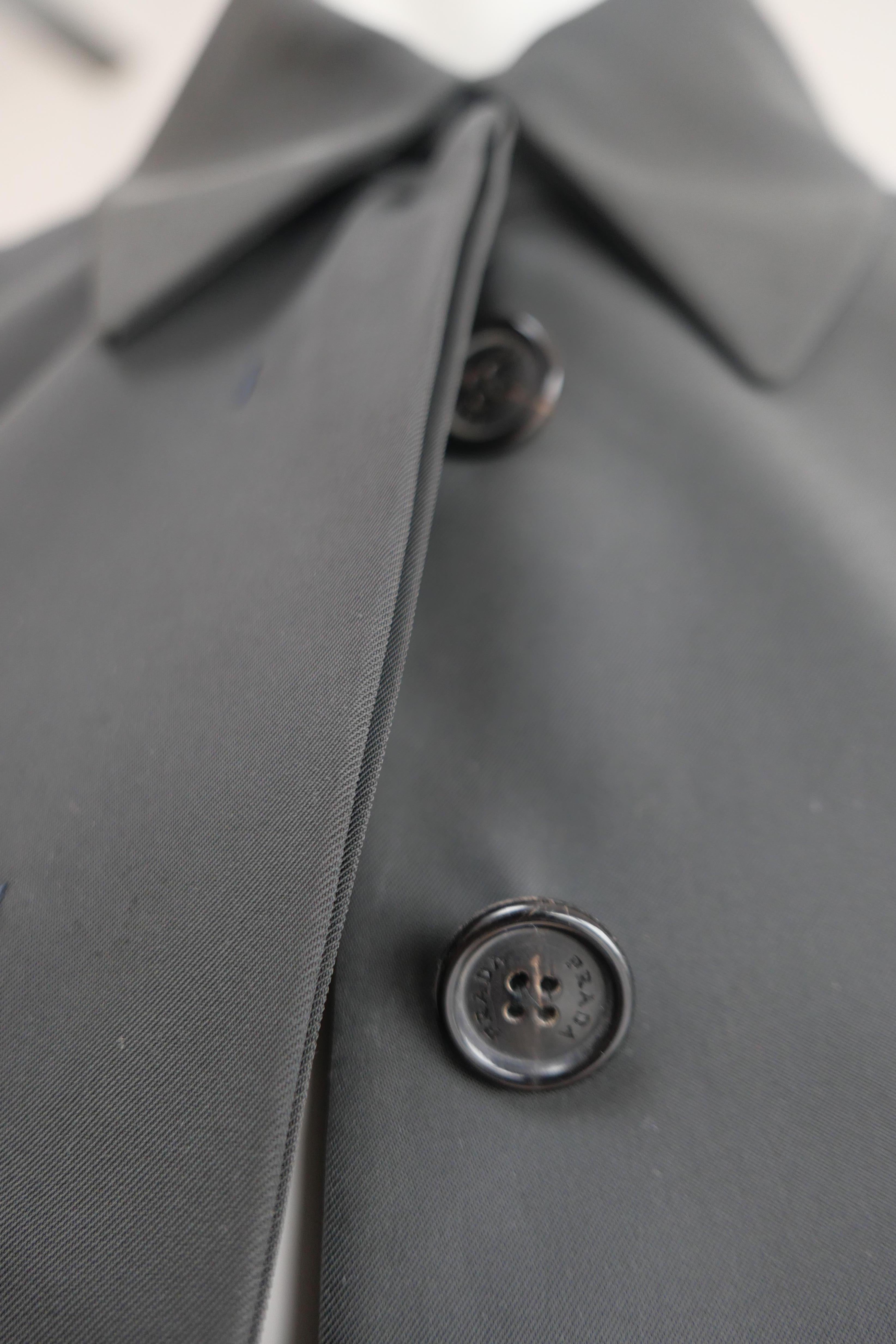 Black Prada Fitted Jacket 38 Dark Grey 