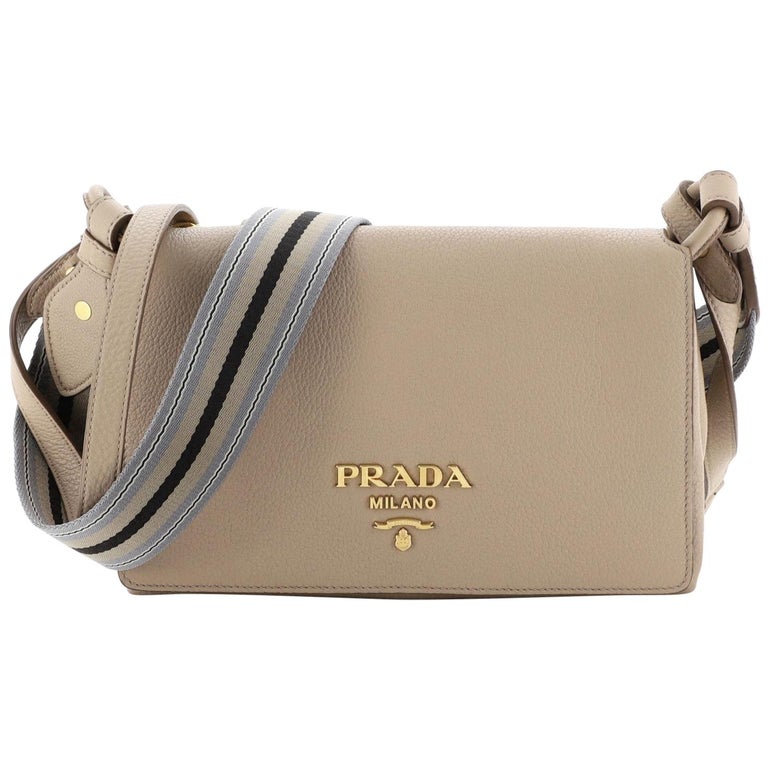 Prada Flap Crossbody Bag Vitello Daino Small at 1stDibs