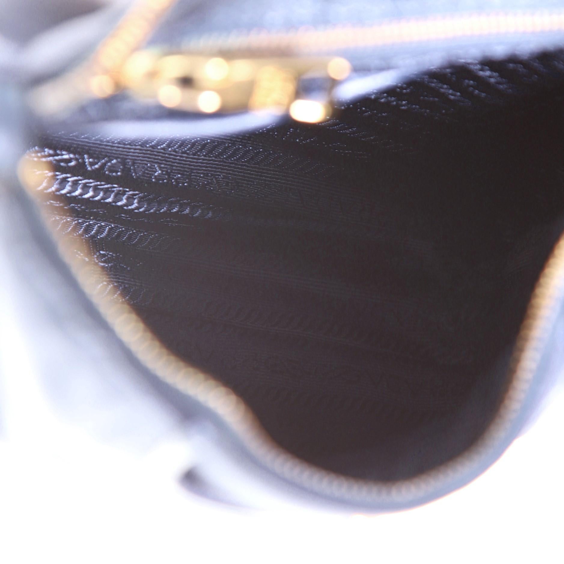 Women's or Men's  Prada Flap Zip Messenger Tessuto with Saffiano Leather Small