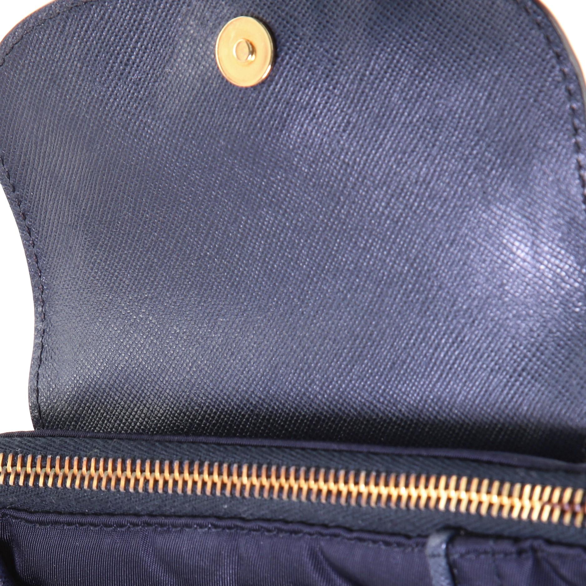  Prada Flap Zip Messenger Tessuto with Saffiano Leather Small 2